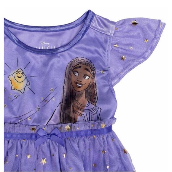 DISNEY WISH Movie Dress 3T Asha & Star Purple Fantasy Nightgown Girls Play NWT - Picture 6 of 10